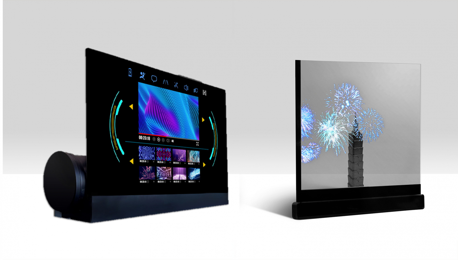 可捲式、折疊性、高透明